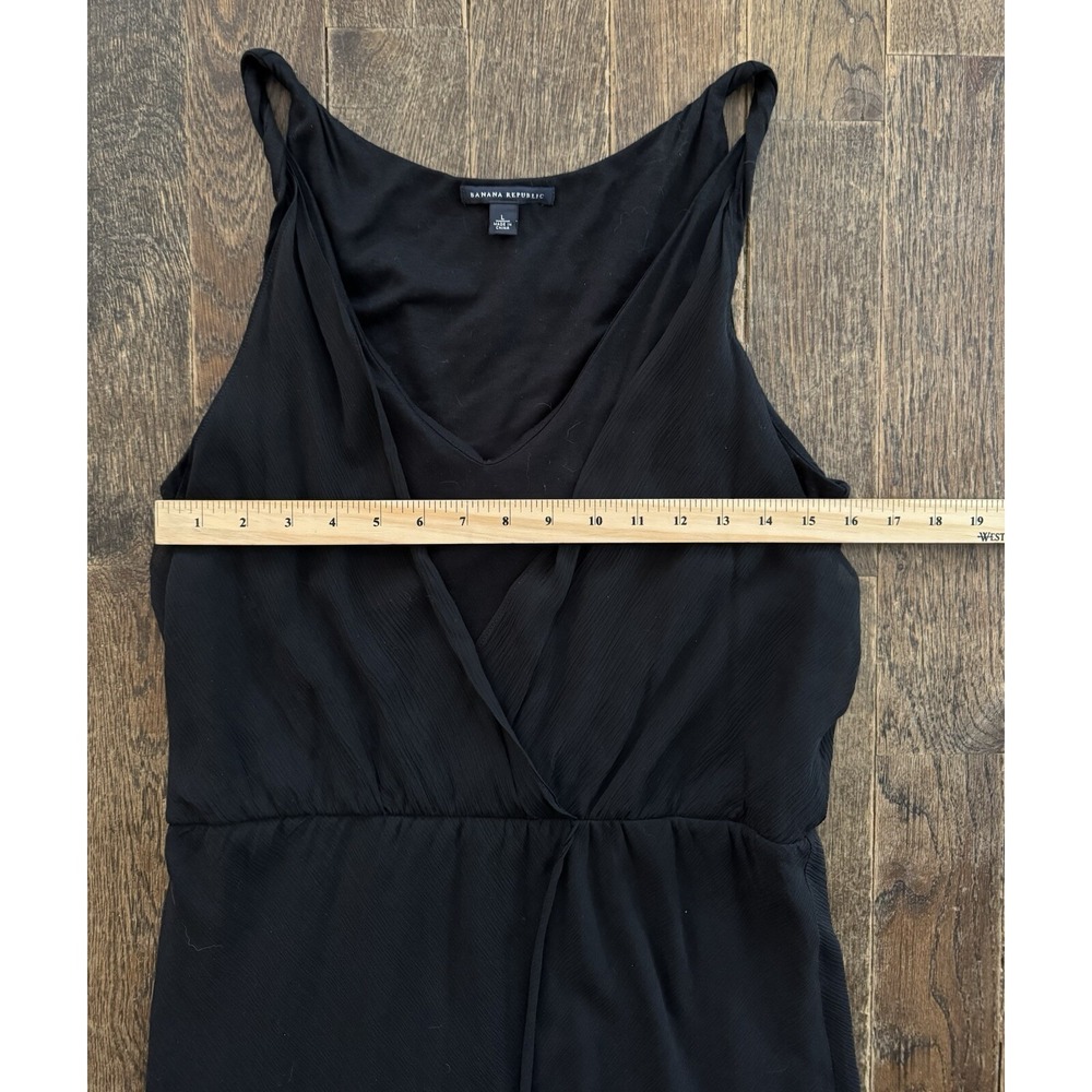 Banana Republic Silk Sleeveless Dress Women's Size Large Black - Picture 7 of 8